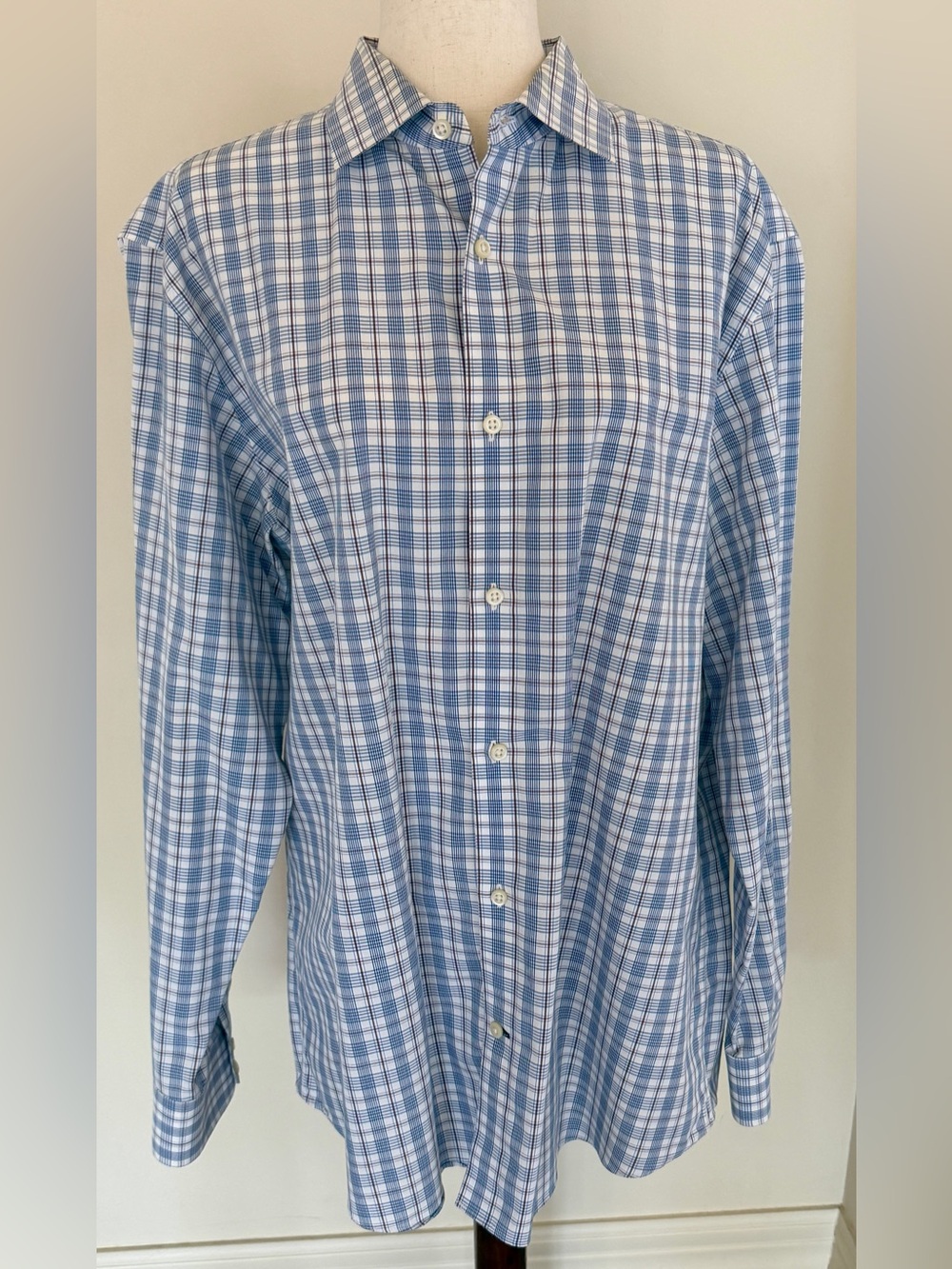 Banana Republic Men’s XL Non-Iron Slim Fit Plaid Button Down Shirt